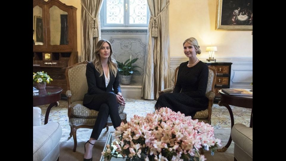 Maria Elena Boschi  e Ivanka Trump (foto: twitter@G7inUS)&nbsp;