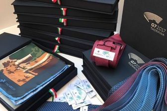 &nbsp;Le cravatte Talarico realizzate per il G7