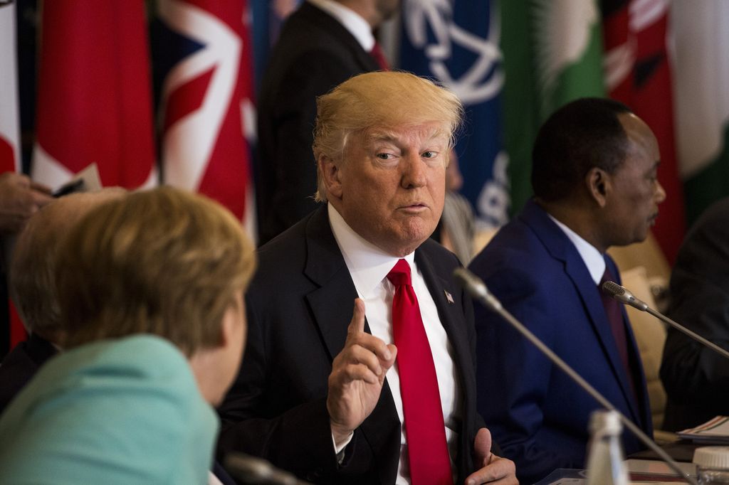 &nbsp;Angela Merkel e Donald Trump