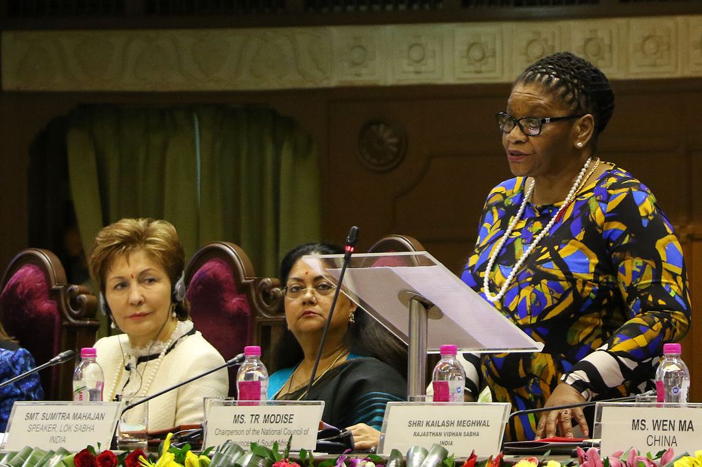 &nbsp;La parlamentare del Sudafrica Thandi Modise (Afp)