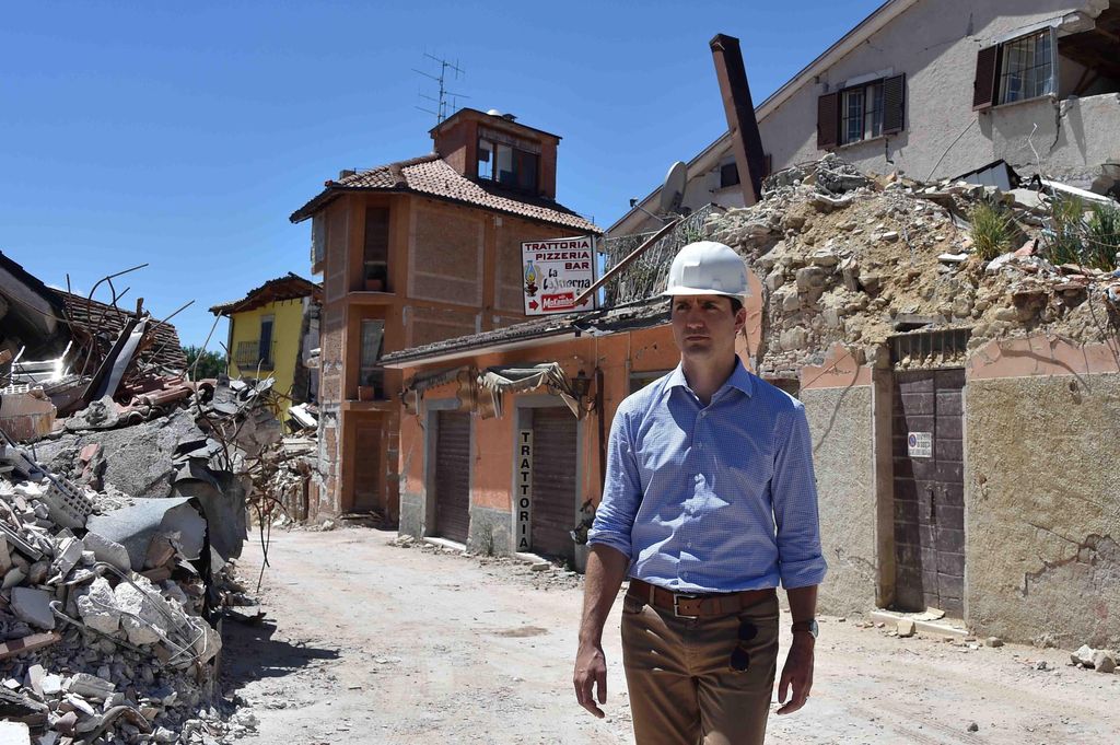 &nbsp;Justin Trudeau visita Amatrice