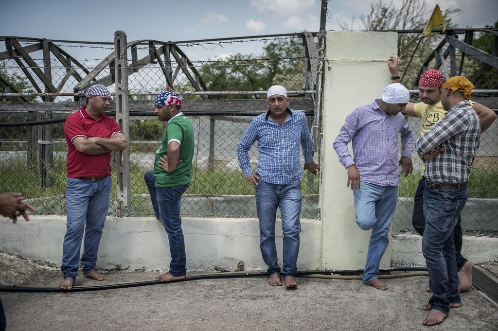&nbsp;Indiani sikh a Sabaudia (Afp)