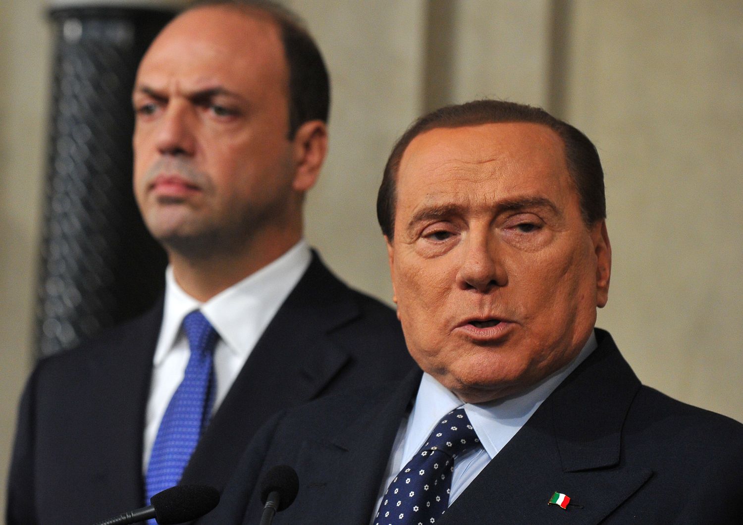 &nbsp;Berlusconi e Alfano (Afp)