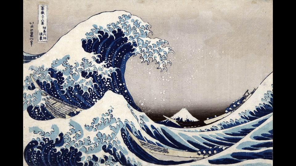 Katsushika Hokusai - La Grande Onda presso la costa di Kanagawa, della serie Trentasei vedute del monte Fuji. (1830 -1832)