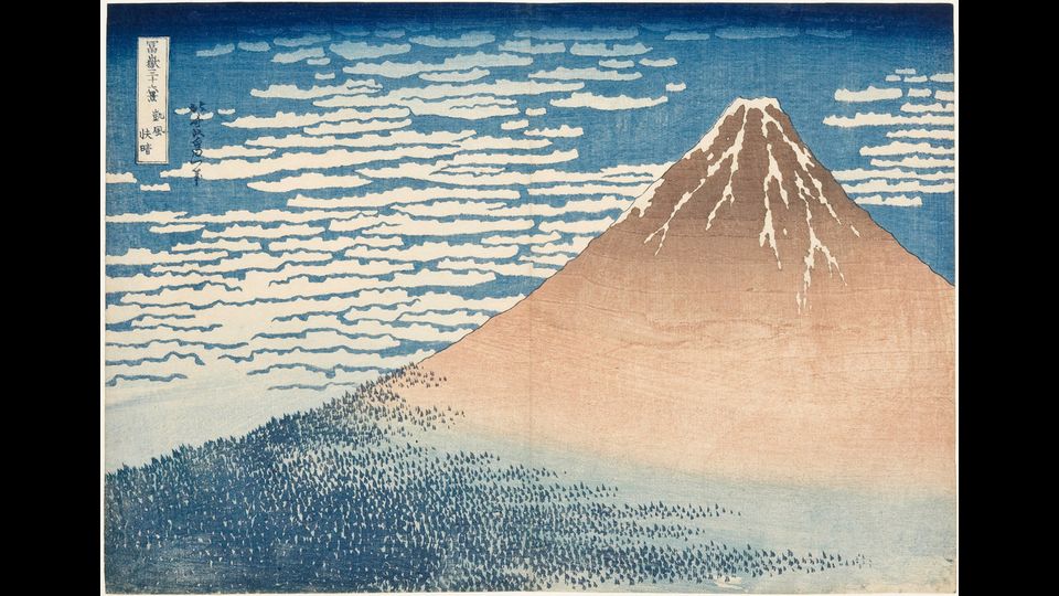 Katsushika Hokusai - Giornata limpida col vento del sud (o Fuji Rosso), dalla serie Trentasei vedute del monte Fuji. (1830 -1832)