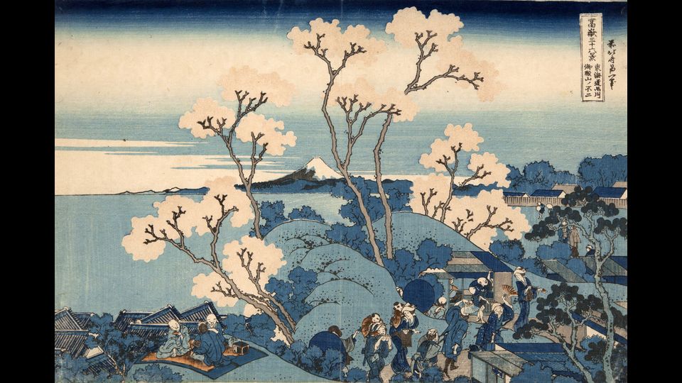 Katsushika Hokusai - Il Fuji da Gotenyama presso Shinagawa sul Tokaido, dalla serie Trentasei vedute del monte Fuji. (1830-1832)