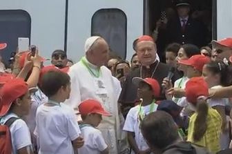 &nbsp;Frecciarossa in Vaticano treno bambini (foto video Vista)