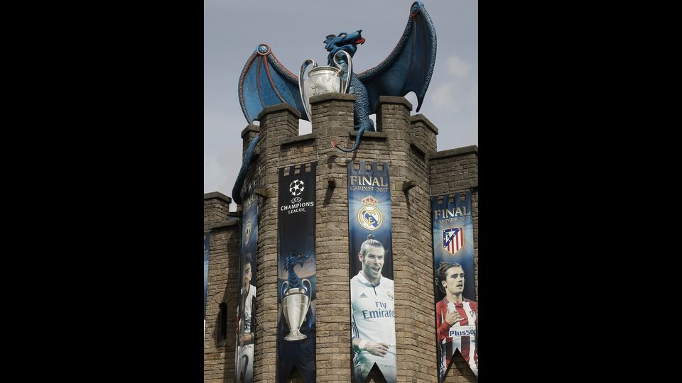 Il trofeo prima della finale di Champions League fra Juventus e Real Madrid al Millennium Stadium di Cardiff (Afp)&nbsp;