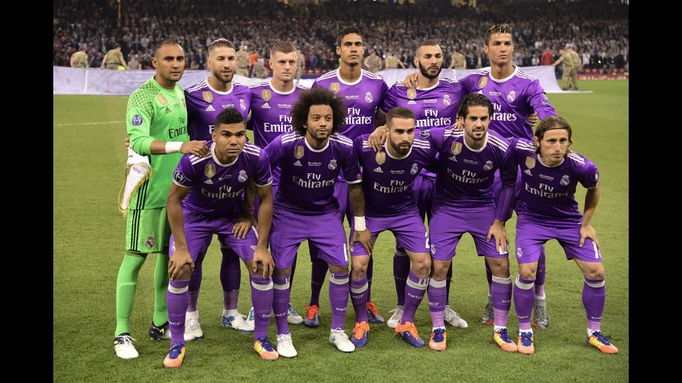 La formazione del Real Madrid che affronta la Juventus nella finale di Champions League a Cardiff (Afp)&nbsp;