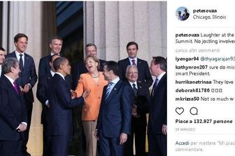 &nbsp;Obama Merkel al vertice Nato 2012 foto instagram Pete Souza