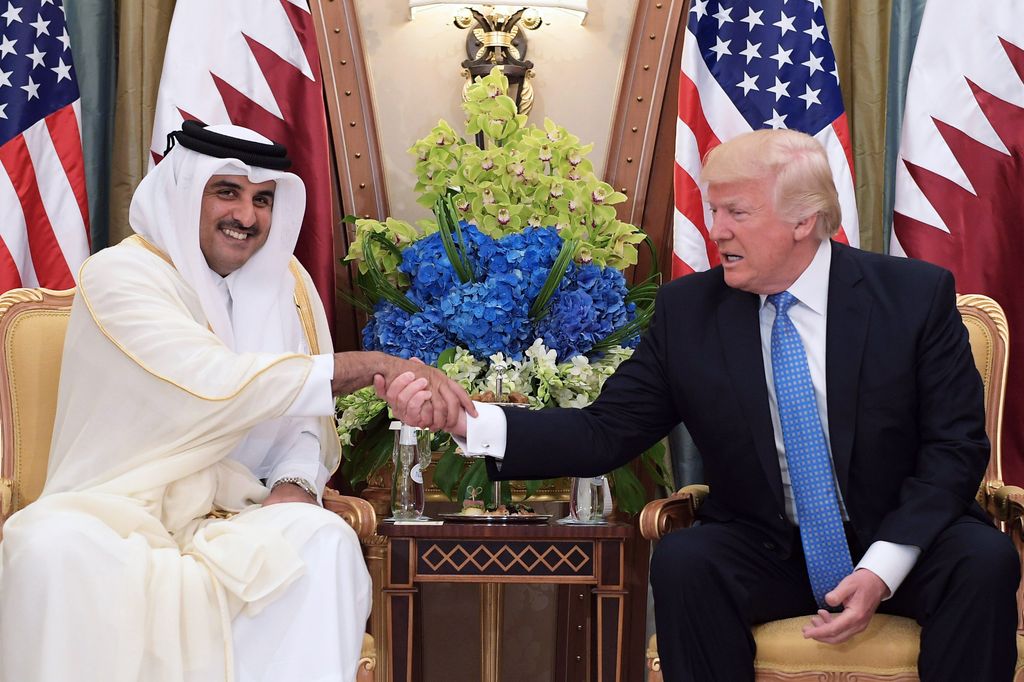 &nbsp;L'emiro Al Thani incontra Donald Trump a Riad