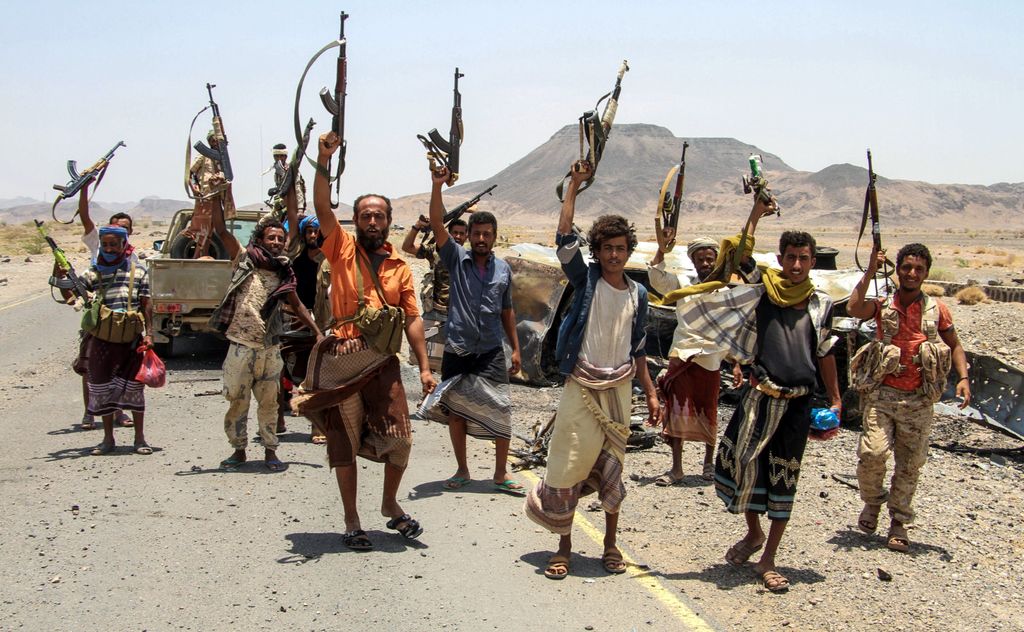 &nbsp;Miliziani yemeniti fedeli al governo sostenuto da Riad
