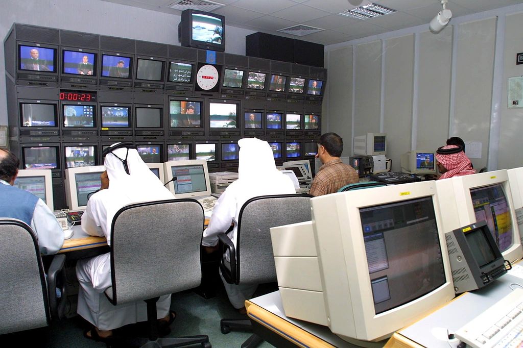 &nbsp;Giornalisti di Al Jazeera a lavoro nella sede di Doha