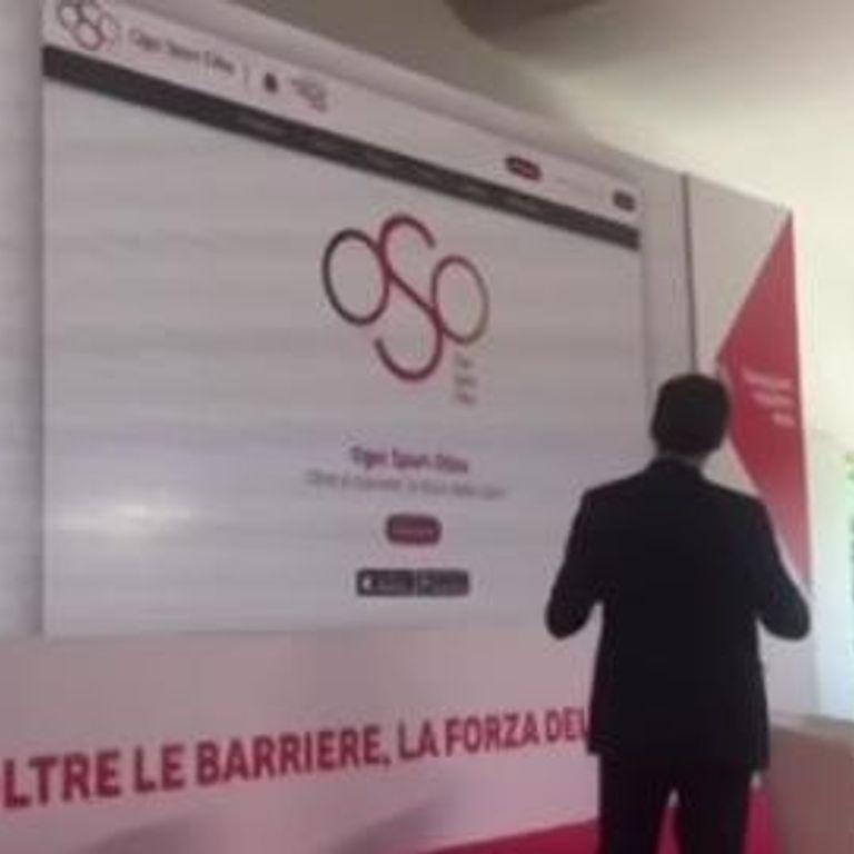 Presidente fondazione Vodafone Enrico Resmini durante presentazione