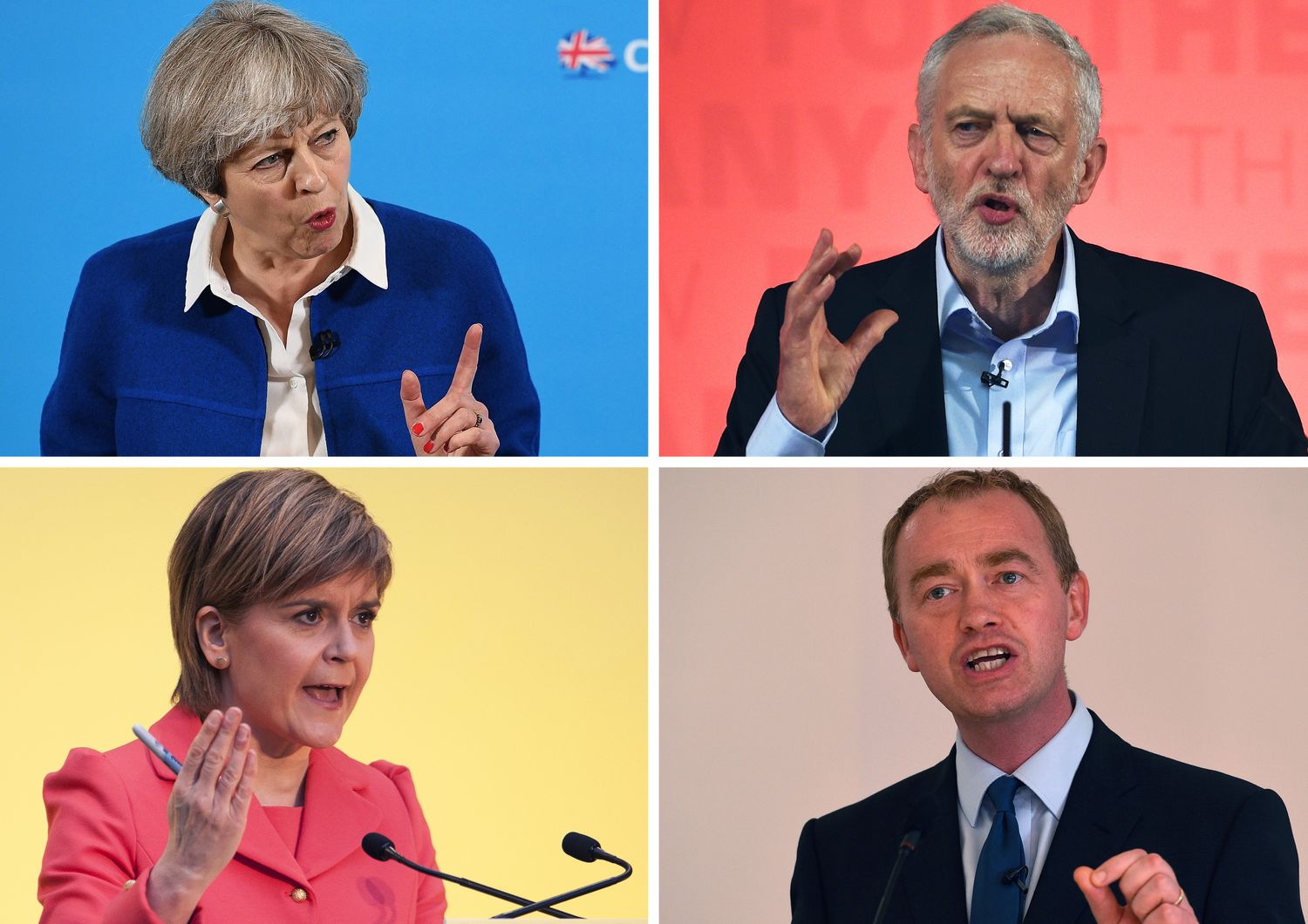 &nbsp;I quattro candidati premier nelle elezioni britanniche