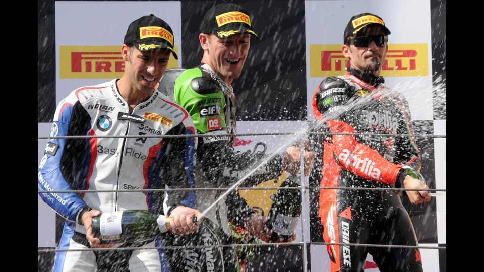 Il terzo posto di Max Biaggi al Campionato Mondiale Superbike sul circuito di Mosca Raceway, 26 agosto 2012&nbsp;