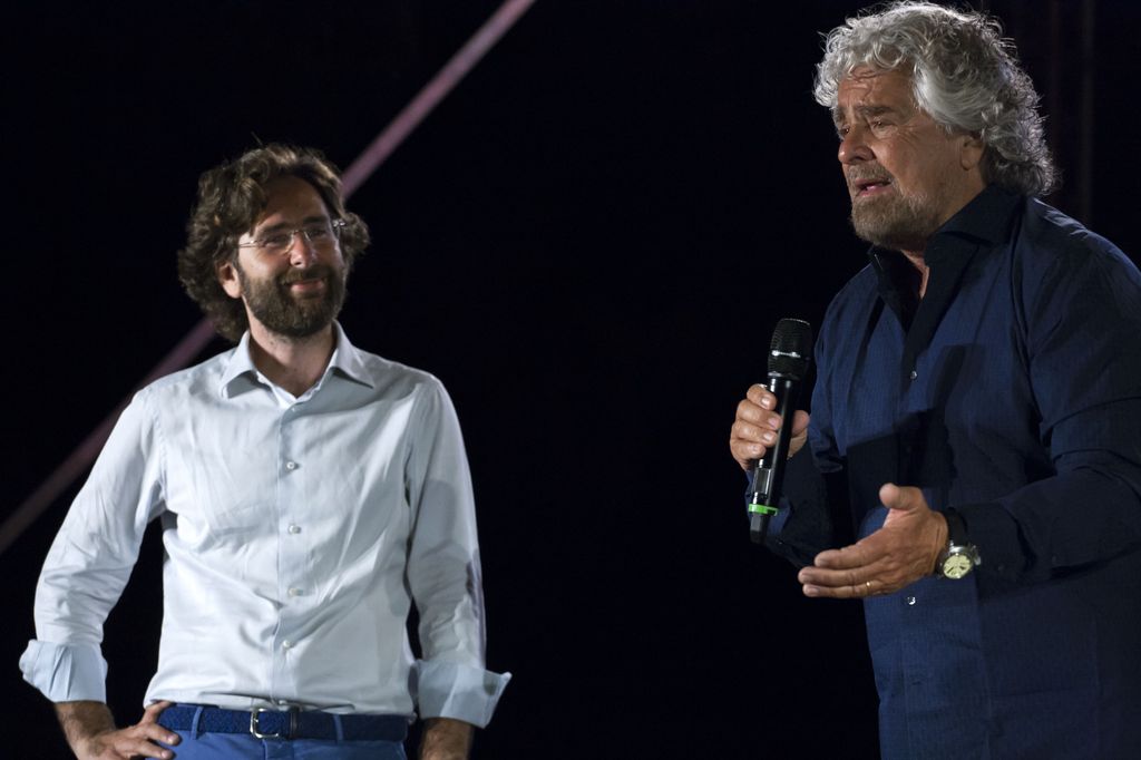 &nbsp;Beppe Grillo con il candidato Ugo Forello (AGF)