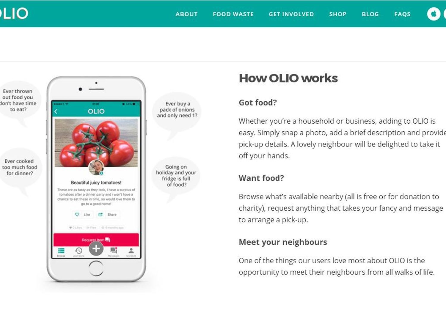 Si chiama Olio l&#39;app che vuole evitare lo spreco alimentare