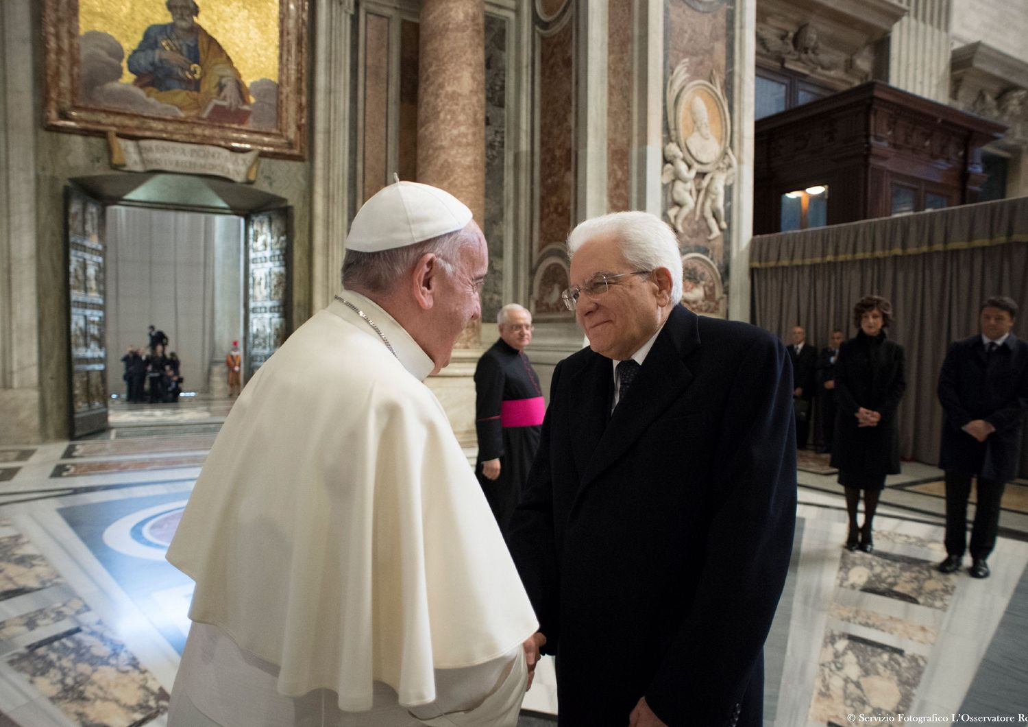 &nbsp;Papa Francesco e Sergio Mattarella (Afp)