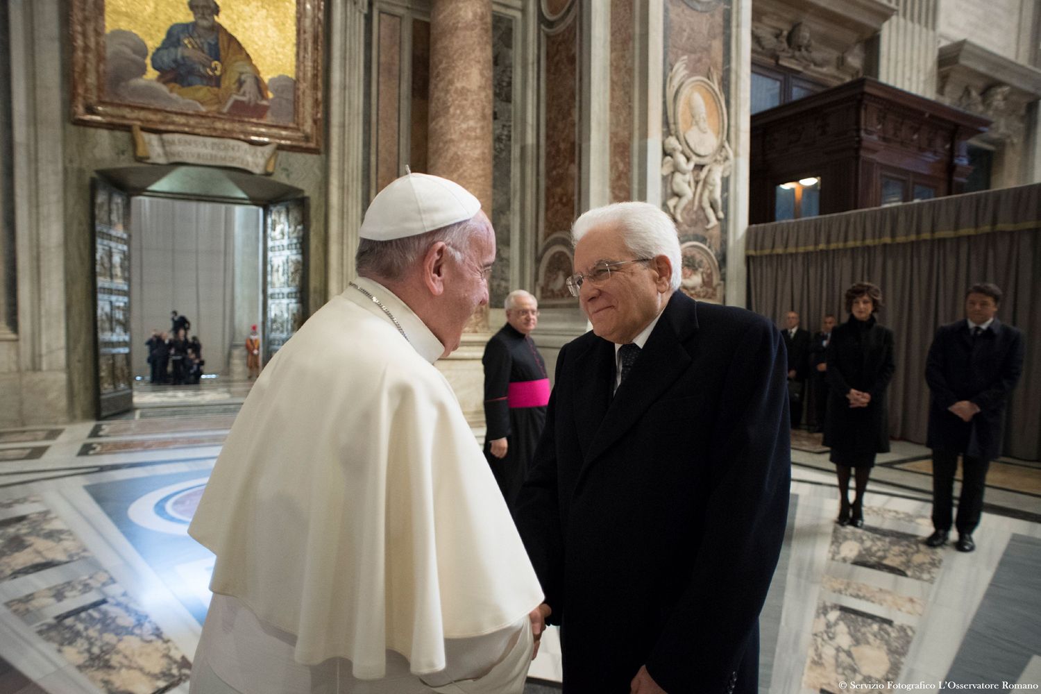 &nbsp;Papa Francesco e Sergio Mattarella (Afp)