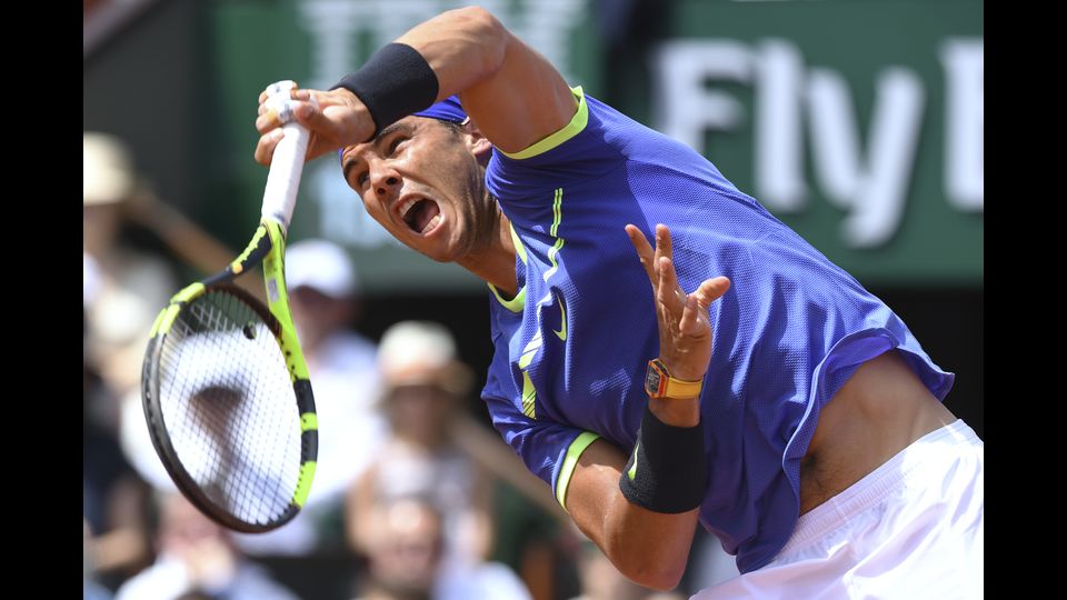 La finale maschile del Torneo Roland Garros tra lo spagnolo Rafael Nadal e lo svizzero Stan Wawrinka&nbsp;