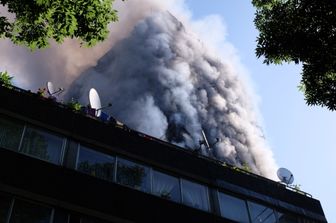 &nbsp;Incendio a Londra (Afp)