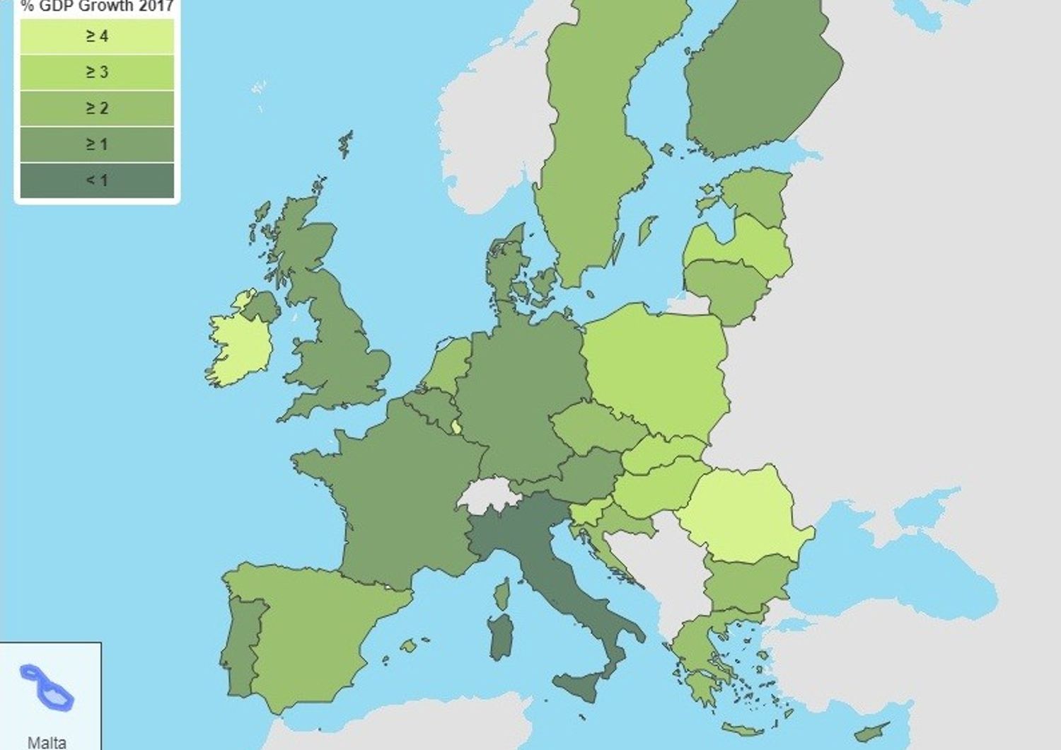 Previsioni Pil, grafico della Commissione europea