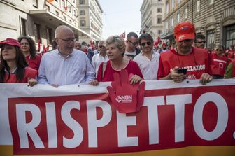Manifestazione nazionale della CGIL contro i voucher 2.0. Nella foto il segretario della CGIL Susanna Camusso (AGF)&nbsp;