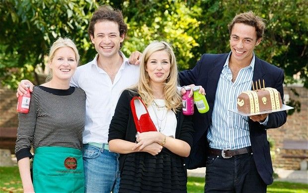 James Middleton (a destra) con i soci della Cake Kit Company