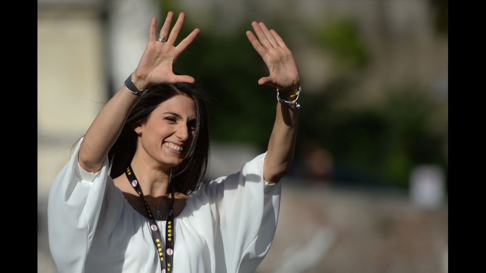 3/06/2016 Chiusura della campagna elettorale a piazza del Popolo per Virginia Raggi (AFP&nbsp;