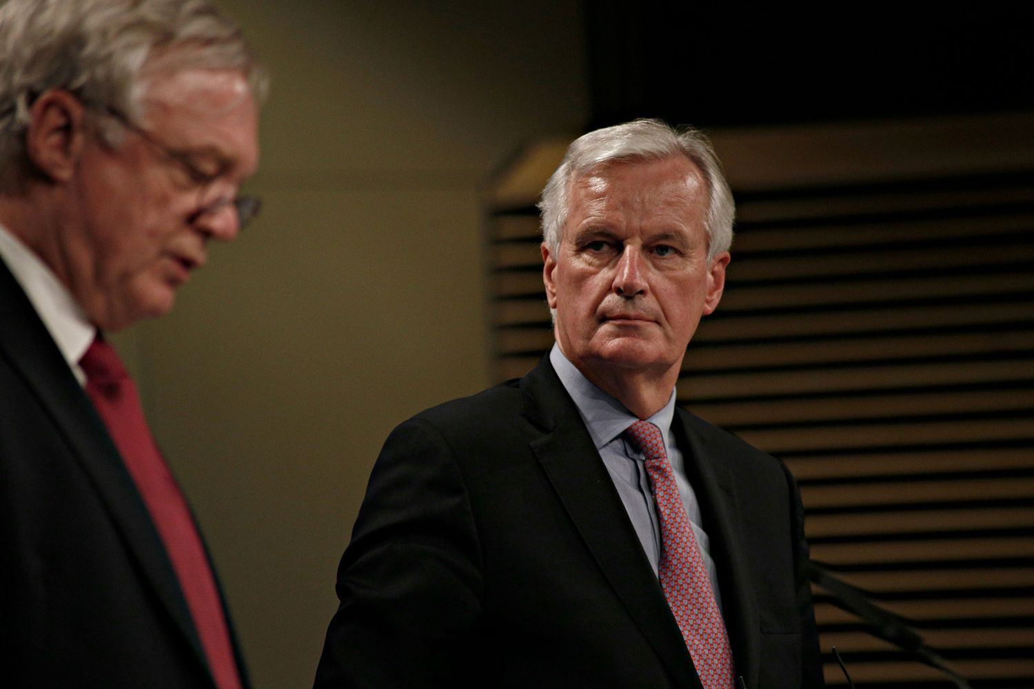 &nbsp;Negoziati Brexit David Davis e Michel Barnier (Afp)
