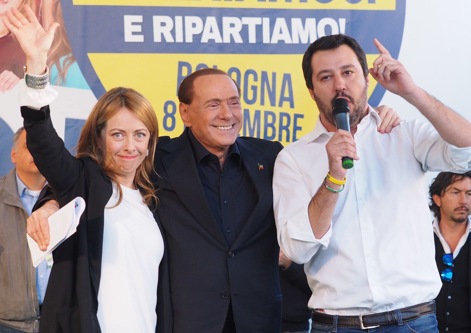 &nbsp;Meloni, Berlusconi e Salvini