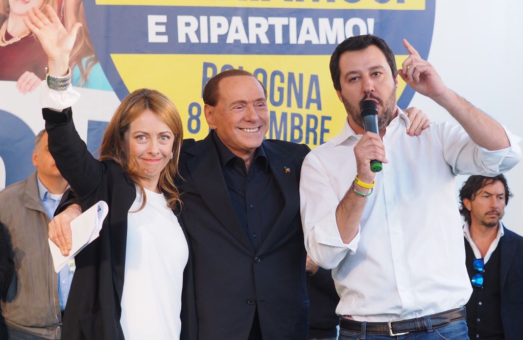 &nbsp;Meloni, Berlusconi e Salvini