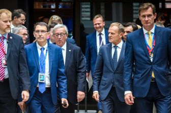 &nbsp;Juncker e Tusk