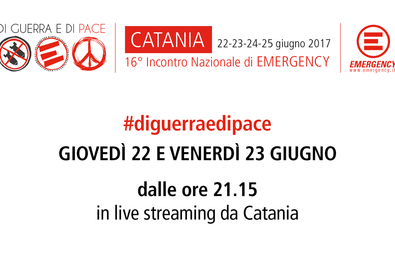 Un mondo senza bombe &egrave; possibile. La serata di Emergency, in diretta