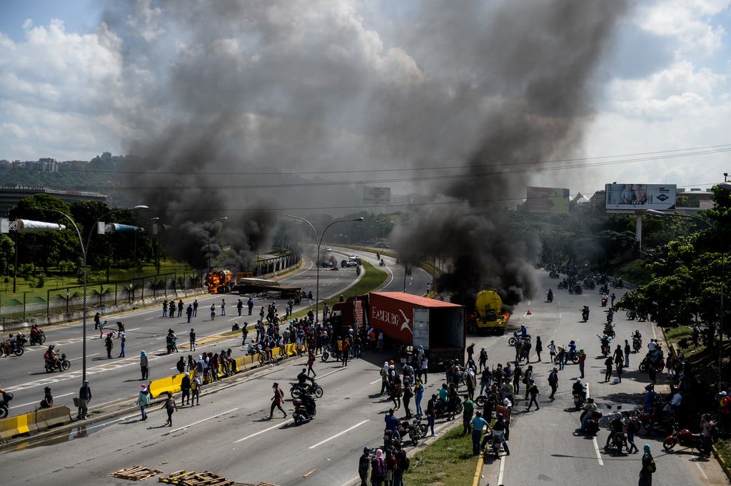 Proteste anti-governative a Caracas, Venezuela (Afp)&nbsp;