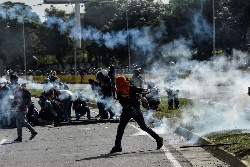 Proteste anti-governative a Caracas, Venezuela (Afp)&nbsp;