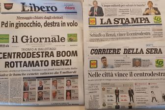 Titoli giornali dopo elezioni amministrative