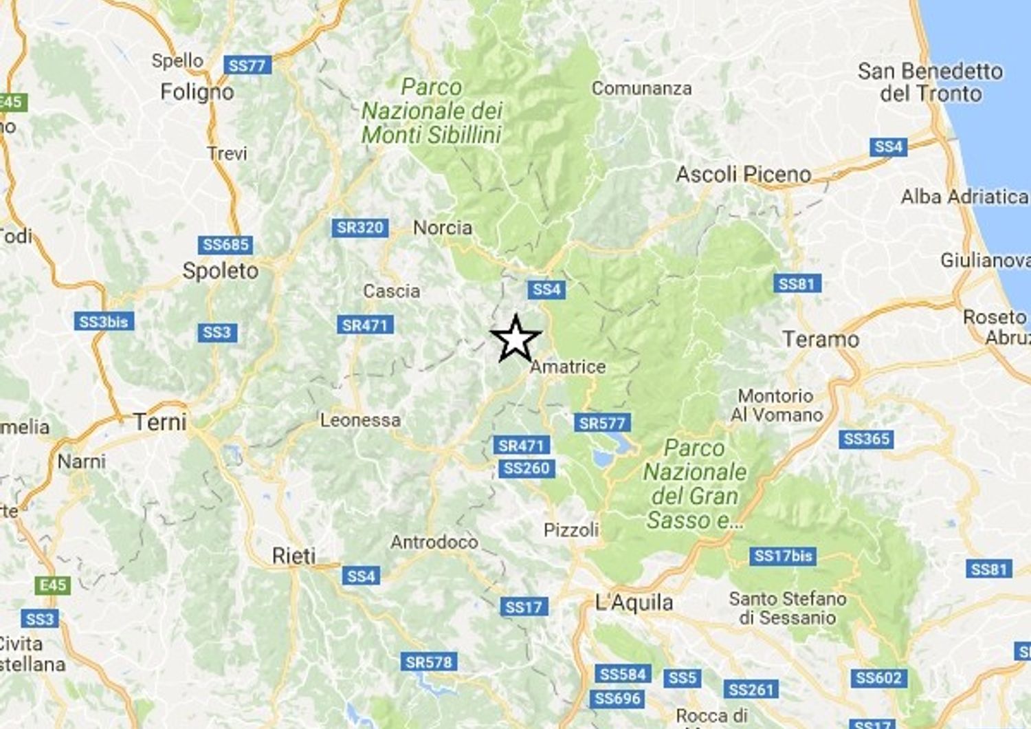 Terremoto: scossa 3.9 ad Amatrice, la terra trema anche ad Arezzo