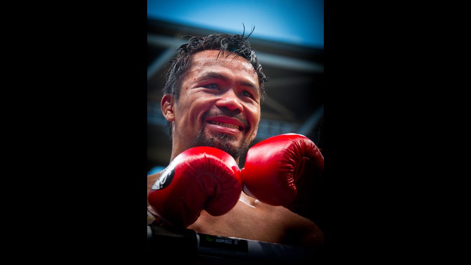 &nbsp;Manny Pacquiao dopo la sconfitta (Afp)