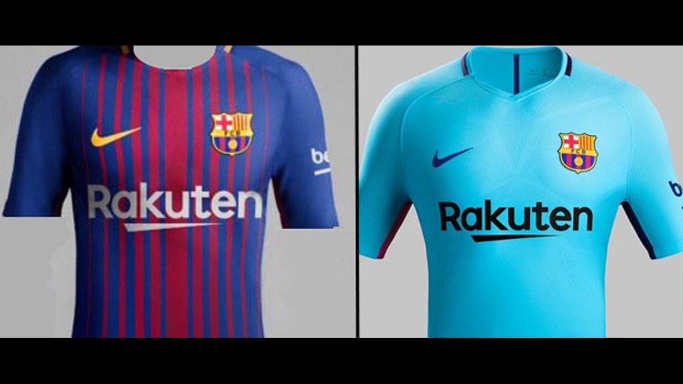 Vecchia e nuova maglia del Barcellona col nuovo sponsor.