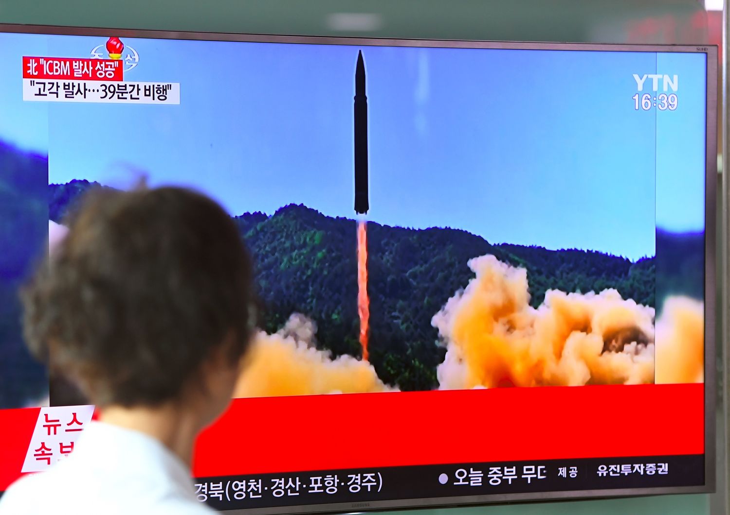 &nbsp;Lancio missile in nord Corea (Afp)&nbsp;