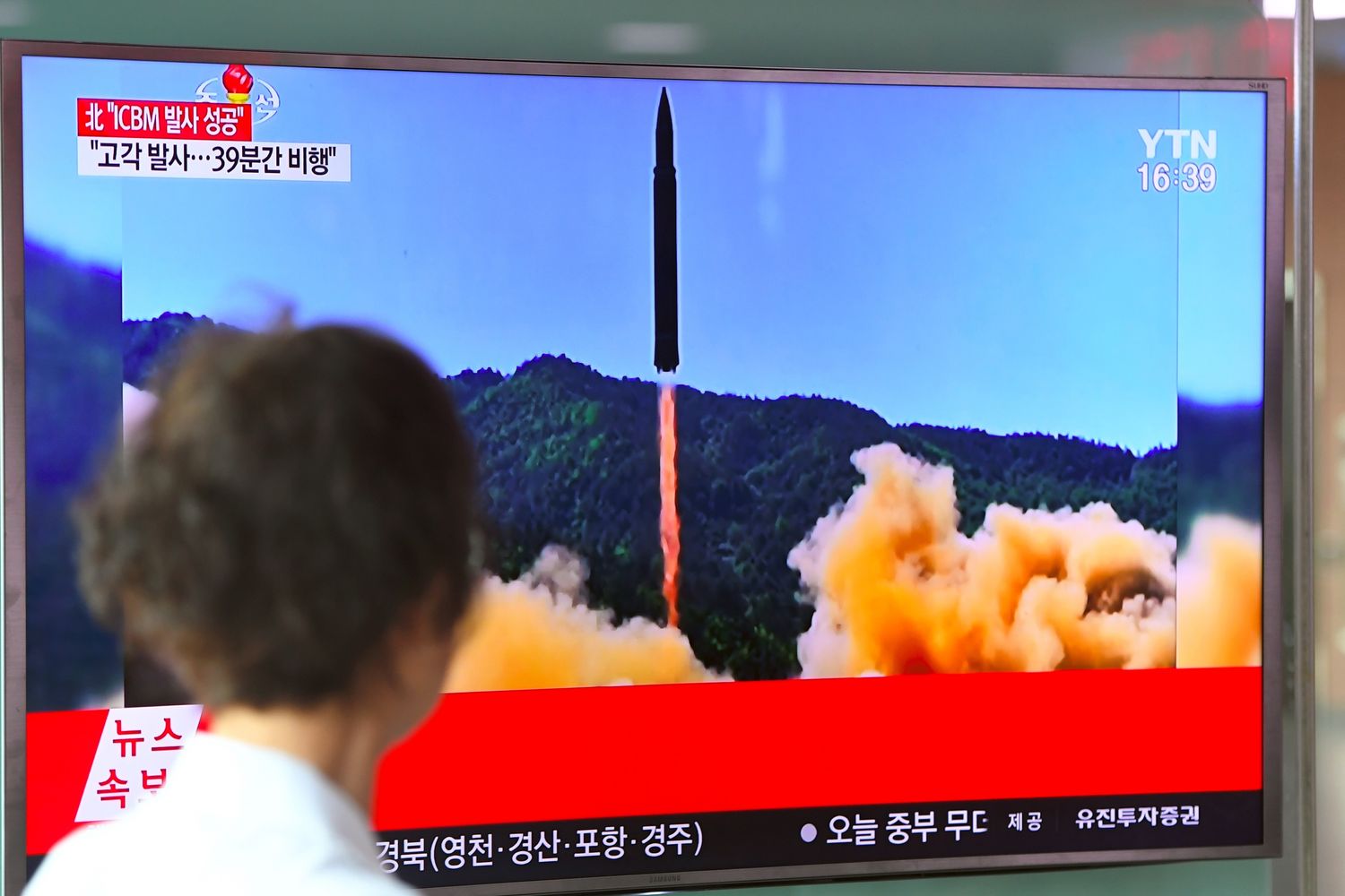 &nbsp;Lancio missile in nord Corea (Afp)&nbsp;