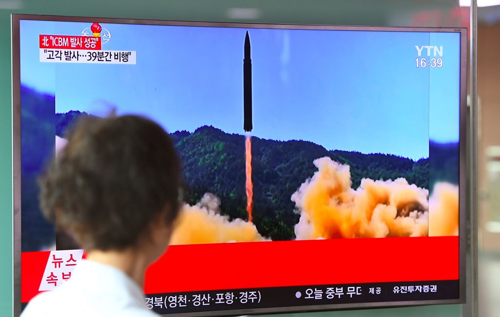 &nbsp;Lancio missile in nord Corea (Afp)&nbsp;