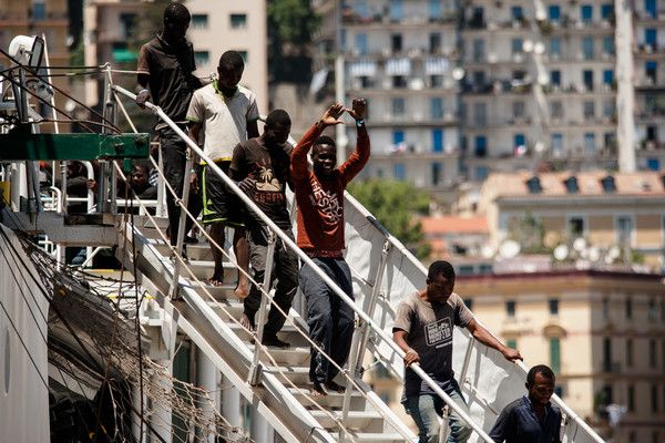 Migranti a Salerno (Afp) &nbsp;