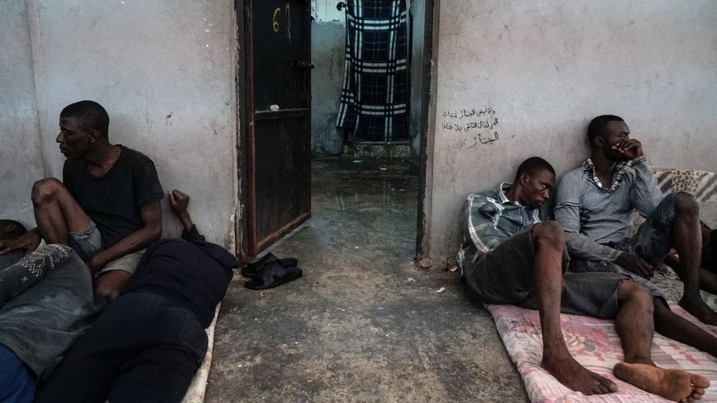 &nbsp;Migranti in un centro di detenzione libico