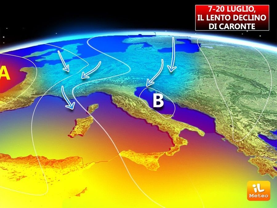&nbsp;L'ondata di caldo di Caronte