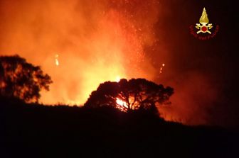 &nbsp;Messina incendi boschiviFoto: Vigili del Fuoco