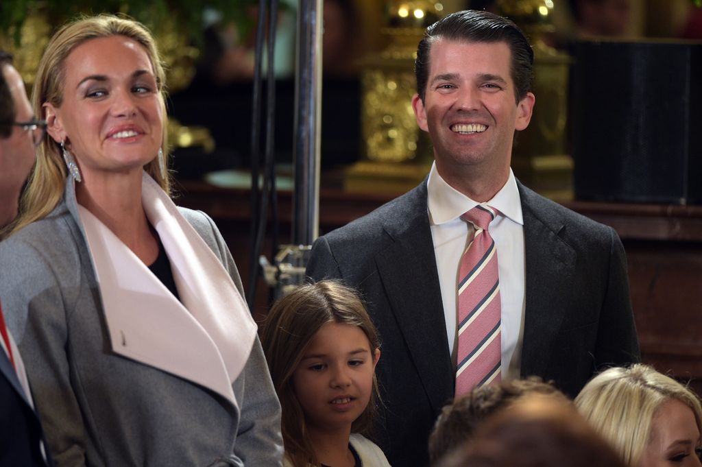 &nbsp;Donald Trump Jr con la moglie Vanessa e la figlia Kai