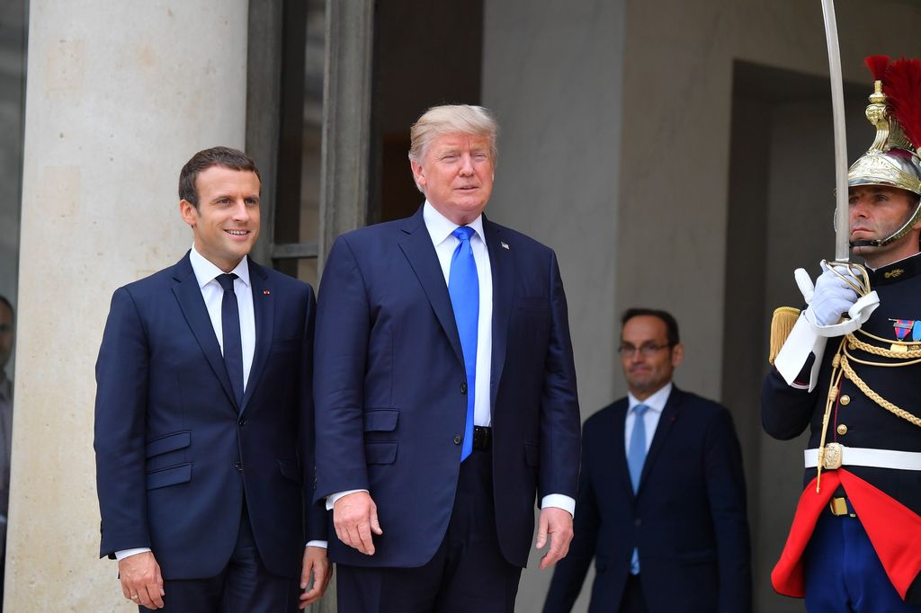 &nbsp;Macron e Trump